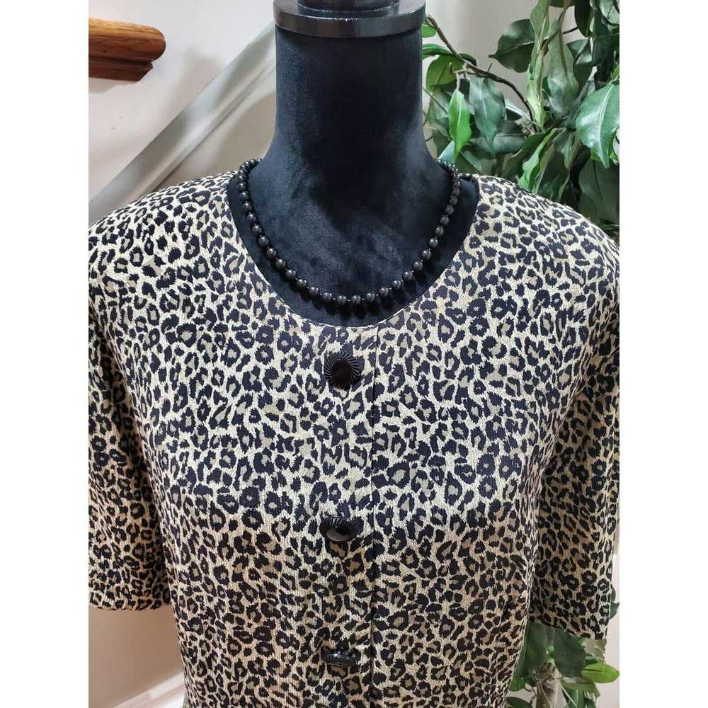 Other Vintage August Max Animal Print Half Sleeve… - image 2