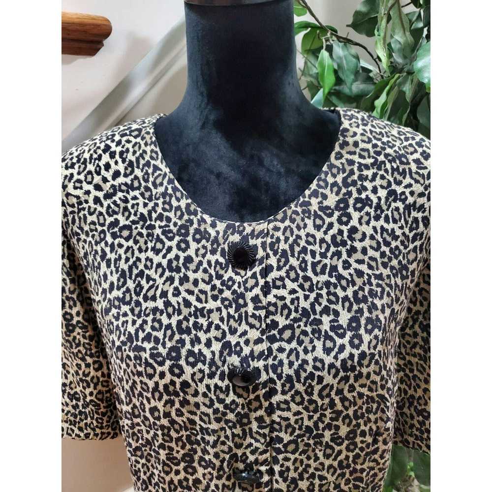 Other Vintage August Max Animal Print Half Sleeve… - image 5