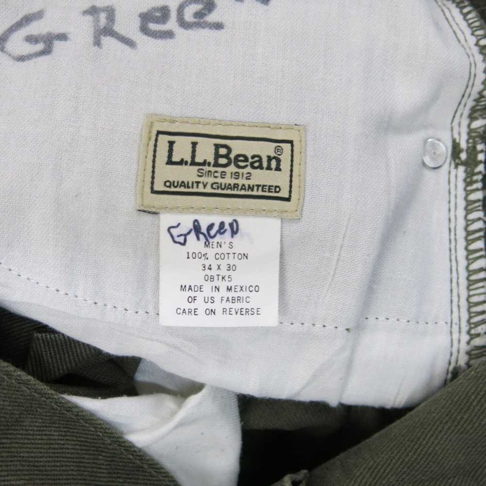 L L Bean Jeans Mens 34X30 Green Straight Leg Deni… - image 7