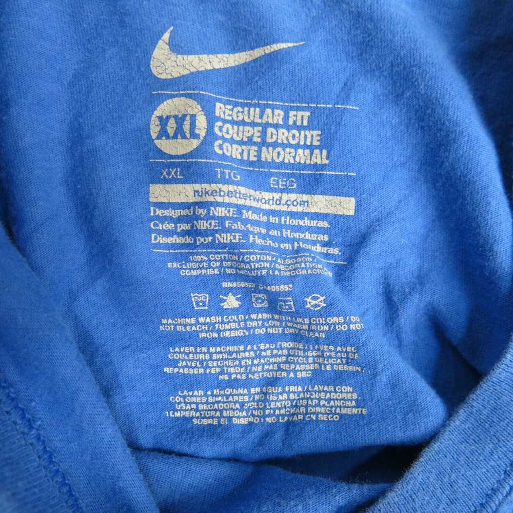 Nike Shirt Men XXL Blue Crew Neck Regular Fit Gra… - image 5