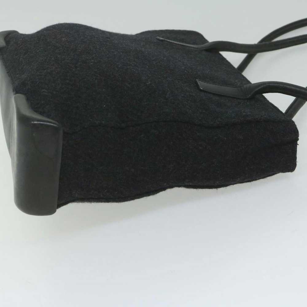 Prada PRADA Tote Bag Wool Black Auth 61633 - image 3