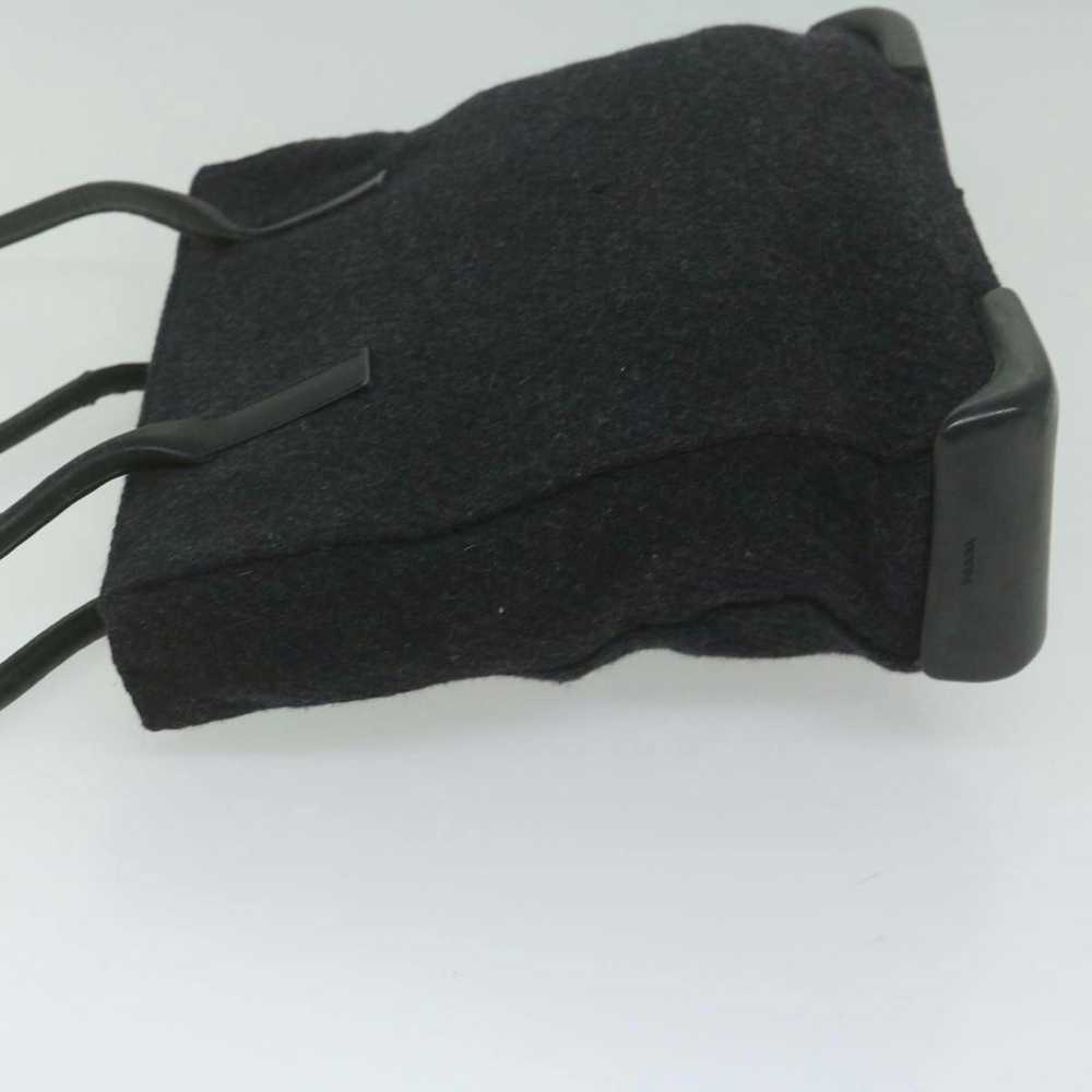 Prada PRADA Tote Bag Wool Black Auth 61633 - image 4