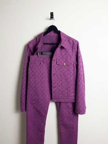 Louis Vuitton Purple Monogram Denim Suit