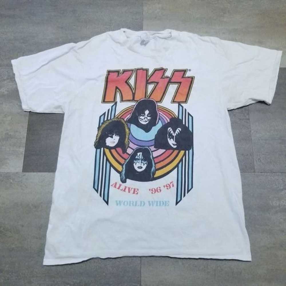 KISS Vtg 96 97 Live Tour Shirt Medium - image 1