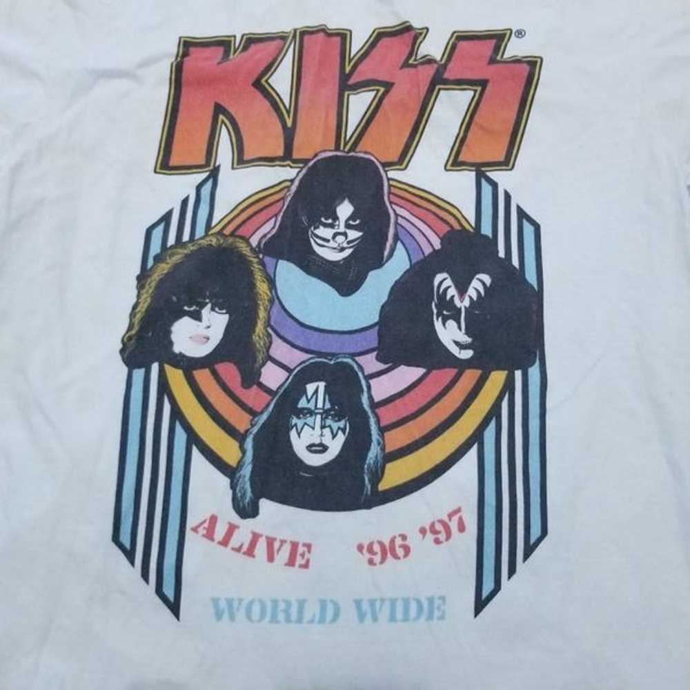 KISS Vtg 96 97 Live Tour Shirt Medium - image 2