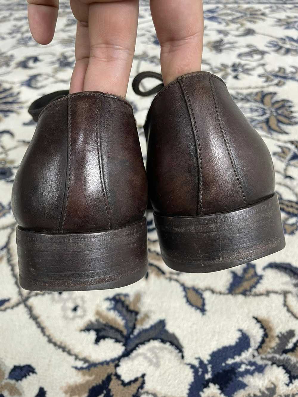 Miu Miu × Prada Prada Brown Leather Derby Shoes - image 6