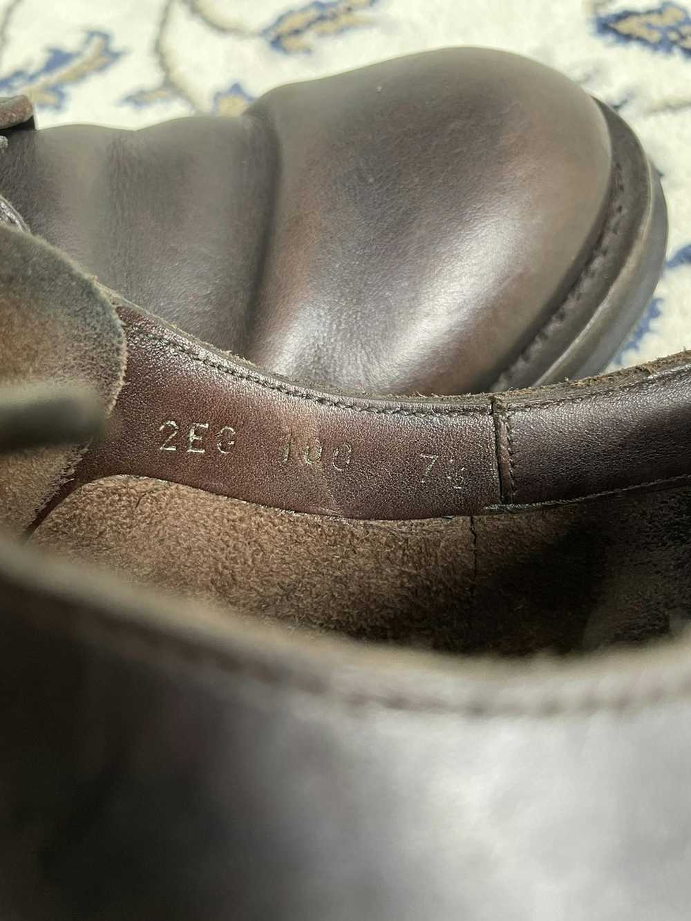 Miu Miu × Prada Prada Brown Leather Derby Shoes - image 9