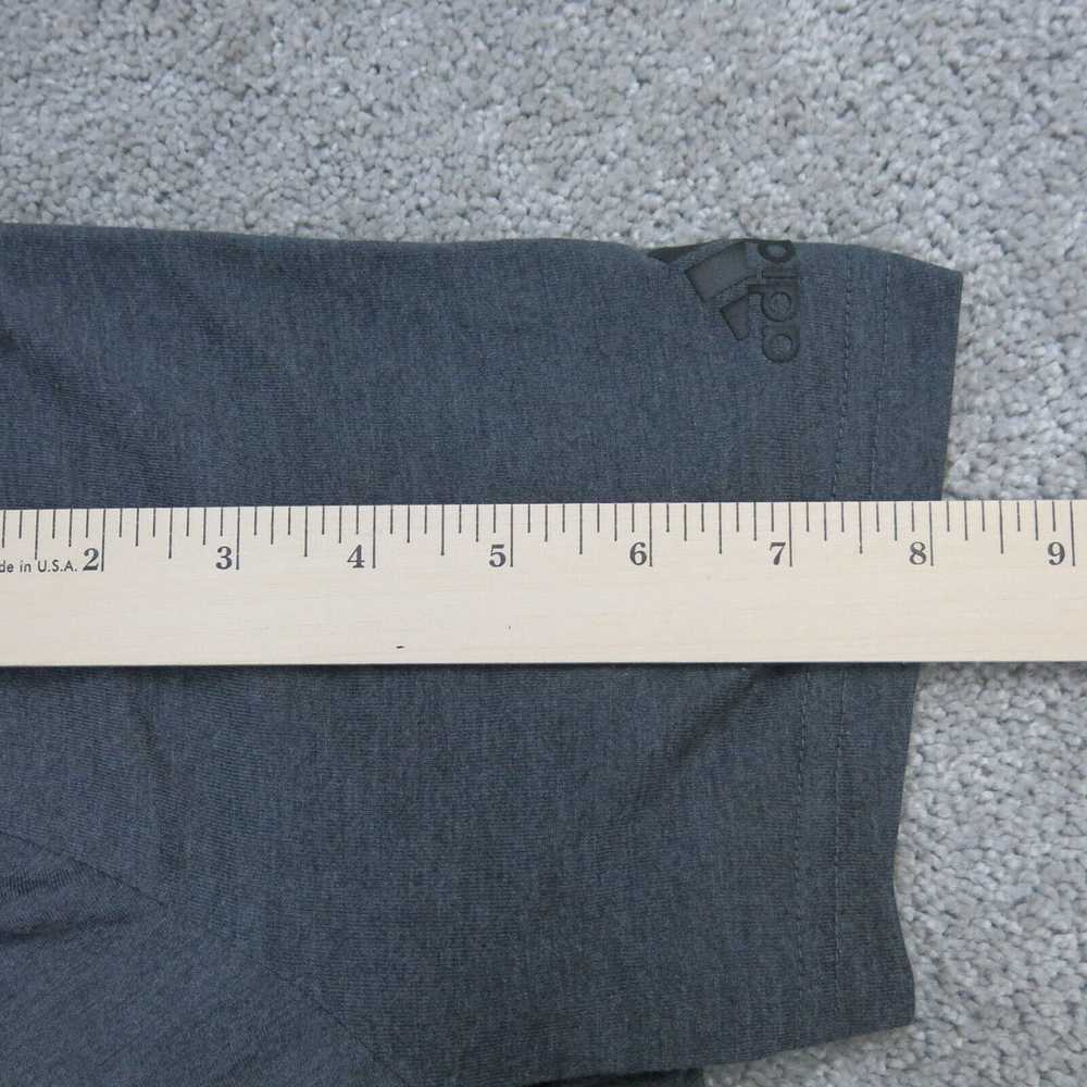 Adidas Shirt Womens Large Gray Short Sleeve V Nec… - image 5
