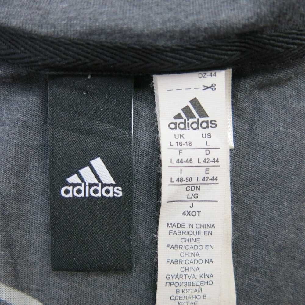 Adidas Shirt Womens Large Gray Short Sleeve V Nec… - image 6