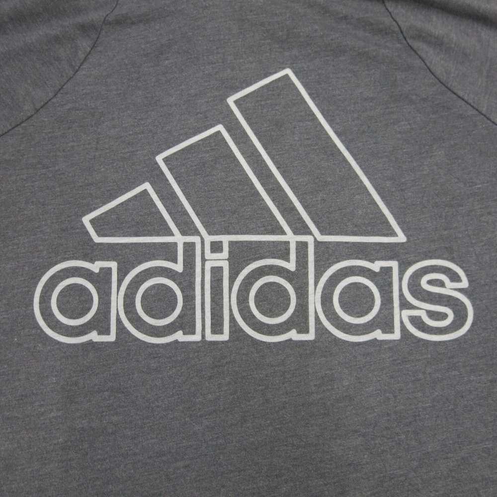 Adidas Shirt Womens Large Gray Short Sleeve V Nec… - image 7