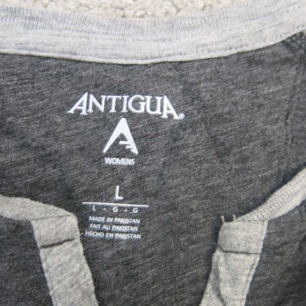 Antigua Shirt Womens L Gray Short Sleeve Blackhaw… - image 5