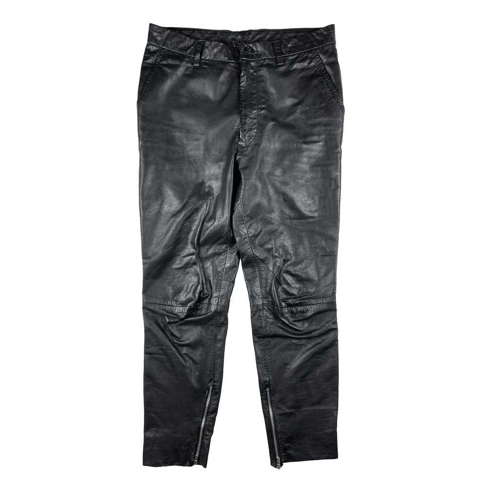 Issey Miyake AW01 Leather Zipper Pants - image 1