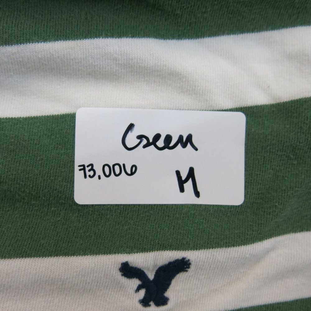 American Eagle Polo Shirt Mens M Green White Vint… - image 6