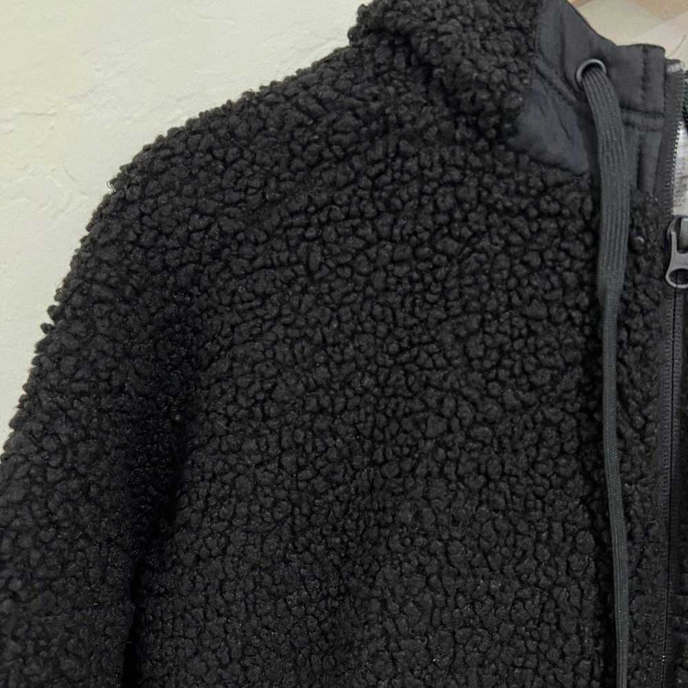 Adidas Adidas Black Sherpa Fleece Teddy Hooded Sw… - image 2