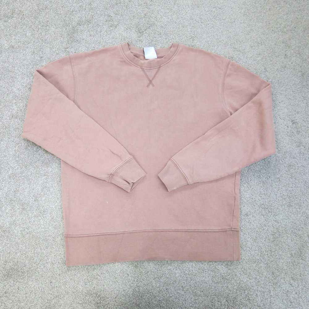 Zara Sweatshirt Womens Small Pink Pullover Crew N… - image 1