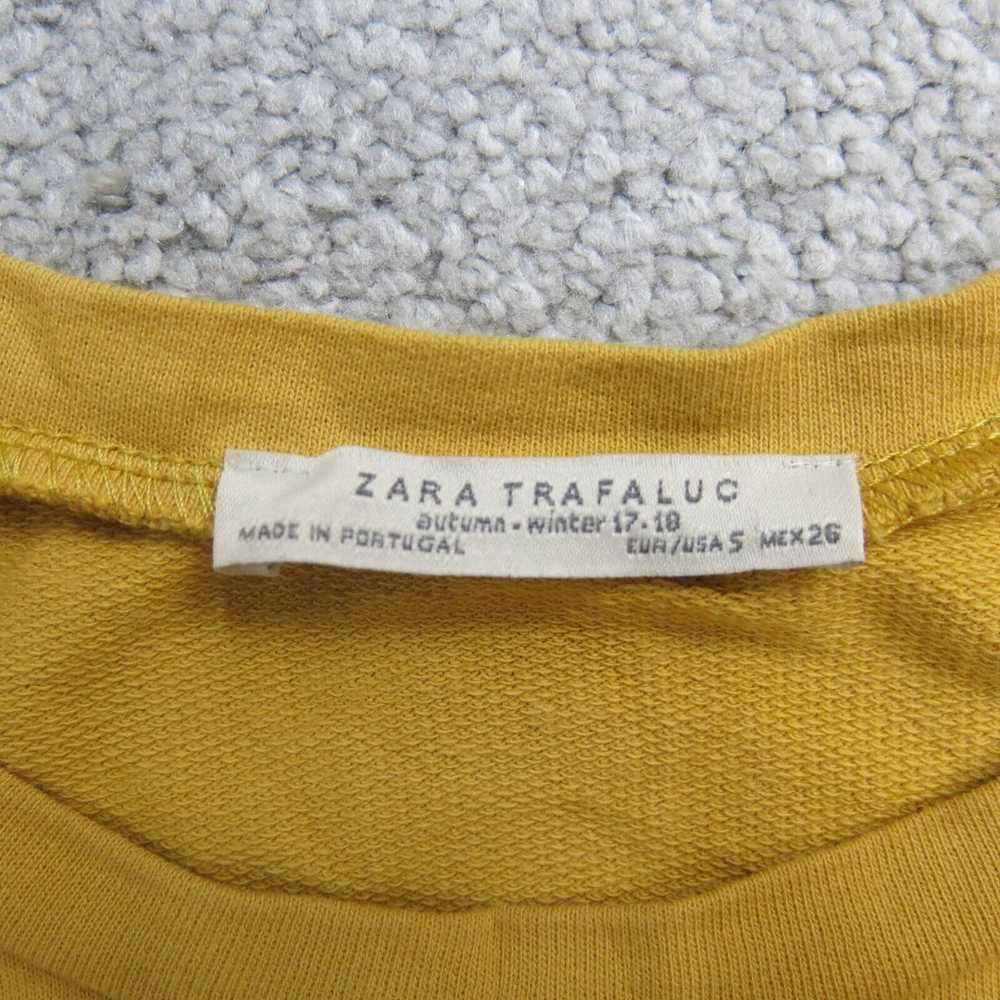 Zara Blouse Top Women Small Mustard Yellow Long S… - image 6