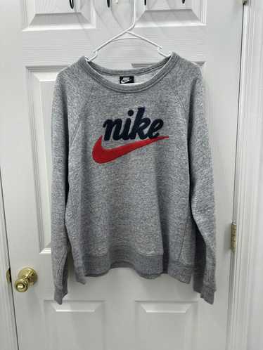 Nike × Vintage Nike Grey Vintage Retro Sweatshirt 