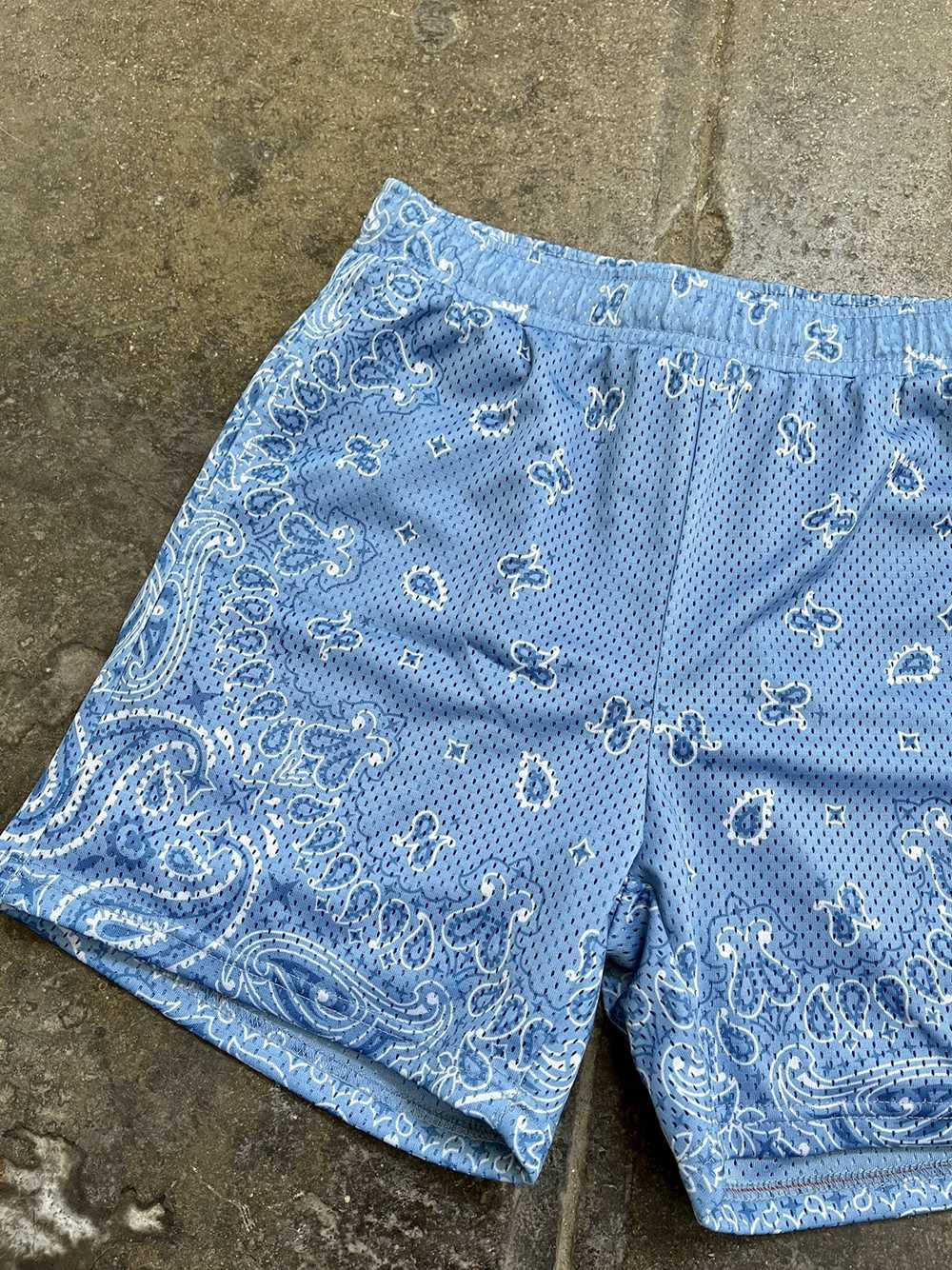 Streetwear × Vintage Paisley Bandana Mesh Shorts M - image 2