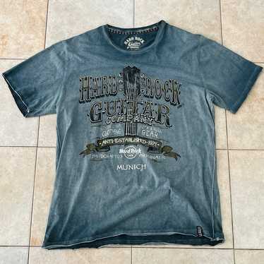 Vintage Hard Rock Cafe Munich Tee Blue/Grey - image 1
