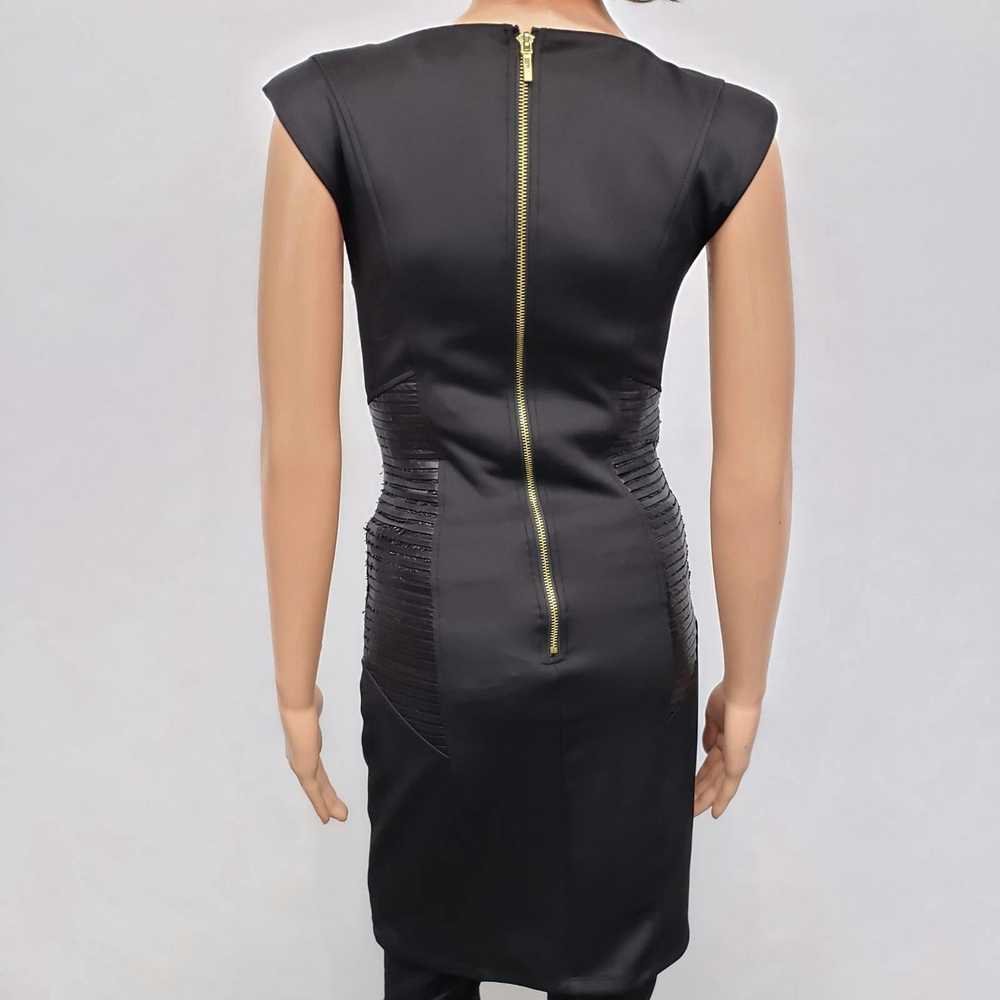 Bebe BEBE Bodycon Dress Leather Side Panels Lined… - image 9