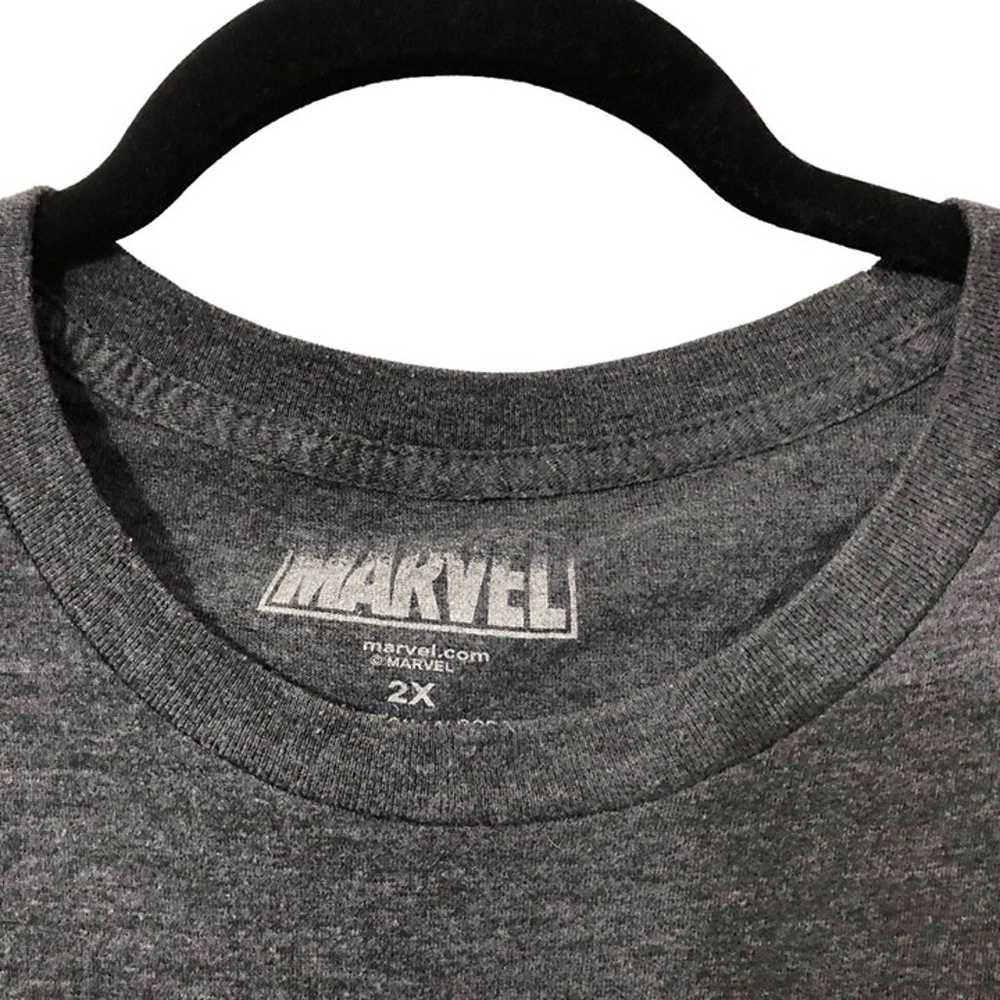 Marvel Gray Front Print Crewneck Short Sleeve T-s… - image 4