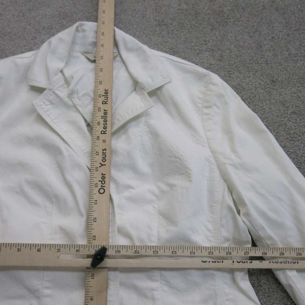 LL Bean Blazer Womens Large White Long Sleeve Sin… - image 3