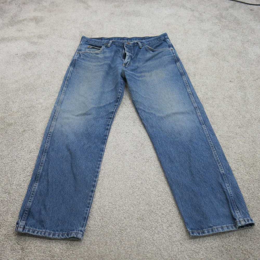 Wrangler Jeans Men 36X30 Blue Straight Leg Denim … - image 1