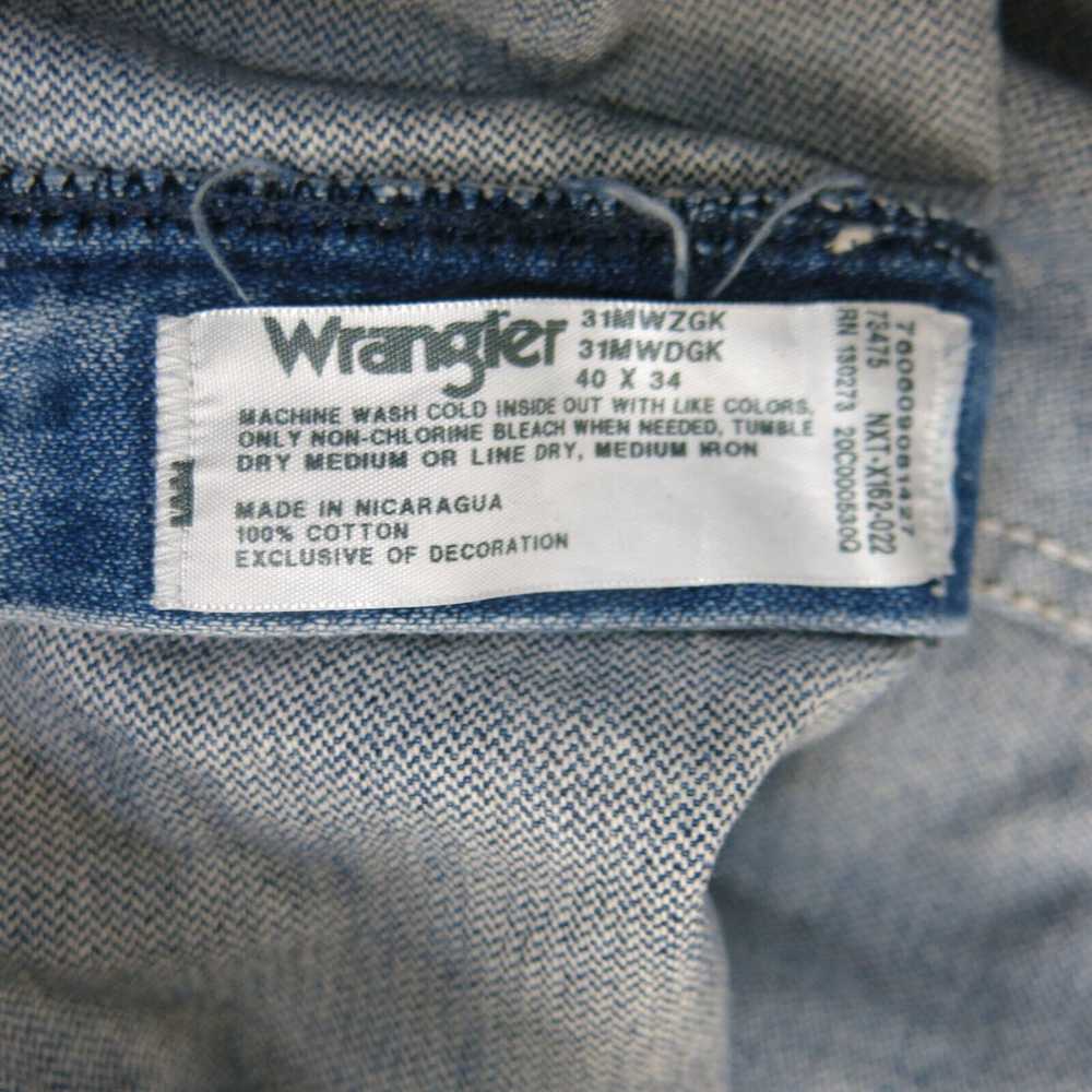 Wrangler Jeans Men 40X34 Blue 100% Cotton Denim S… - image 7