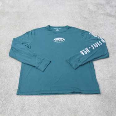 American Eagle Shirt Men Large Teal Green Crew Ne… - image 1