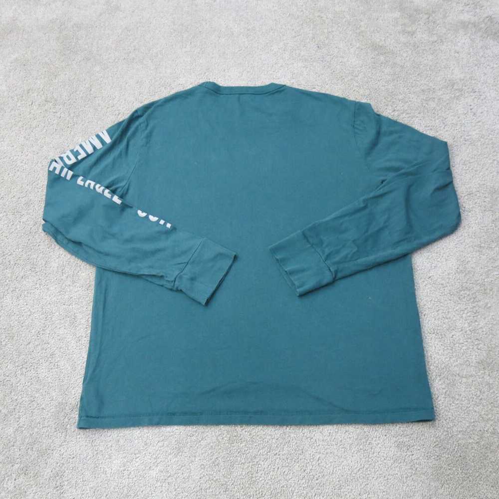 American Eagle Shirt Men Large Teal Green Crew Ne… - image 2