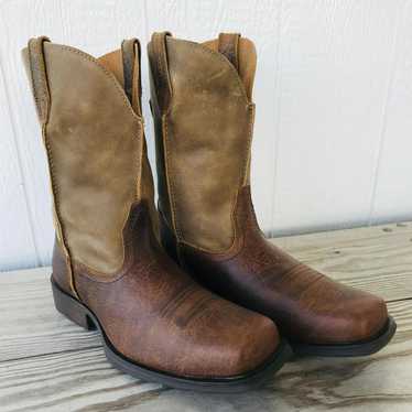 ARIAT Rambler ATS Western Cowboy Biker Men's Size 9 D Brown Boots