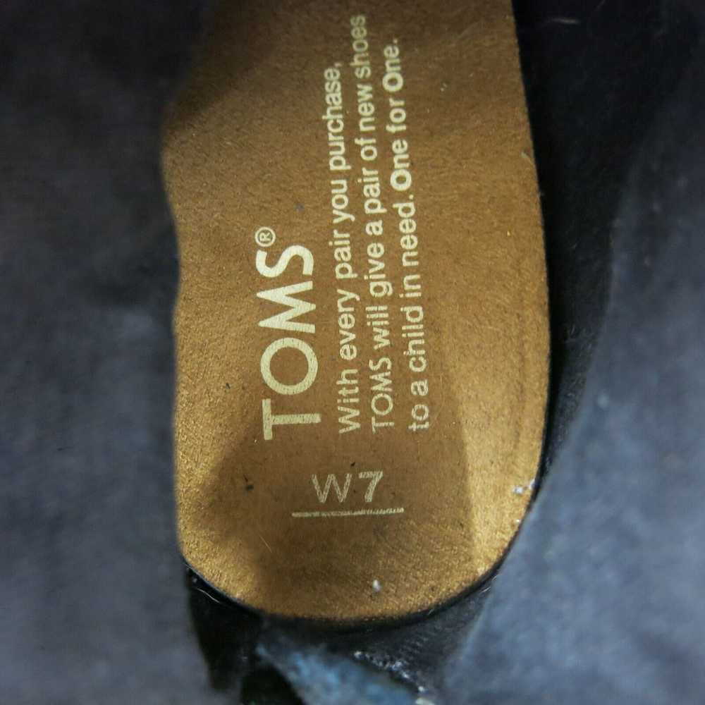 Toms Womens Leila Boots Suede Black Felt Wool Zip… - image 8