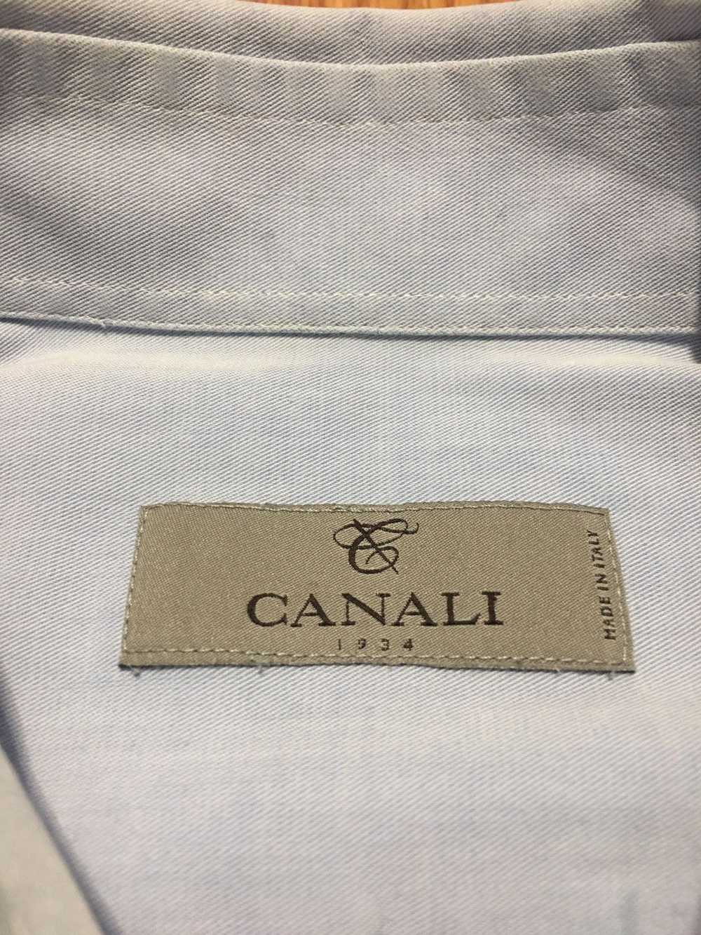Canali × Luxury CANALI Blue Elegantly Cotton Men … - image 3