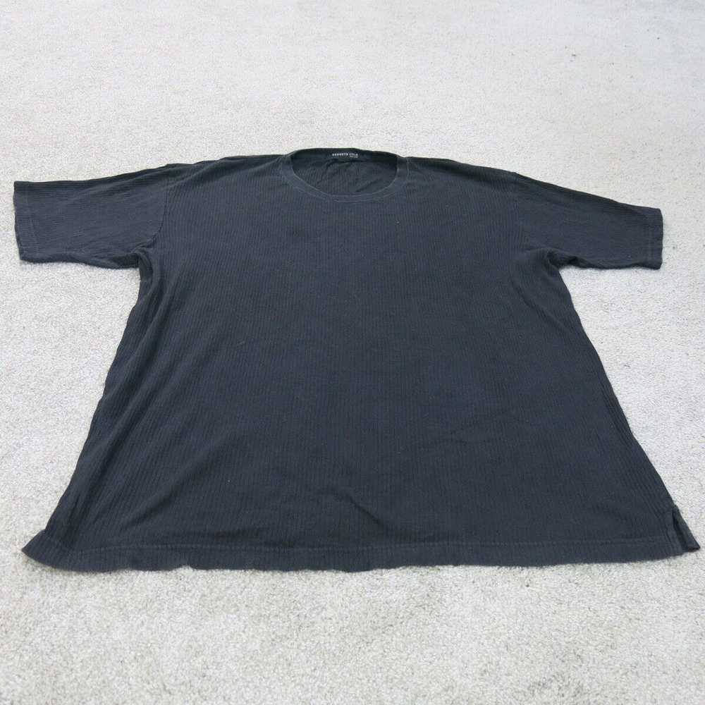 Kenneth Cole Shirt Mens Large Black Crew Neck Sho… - image 1