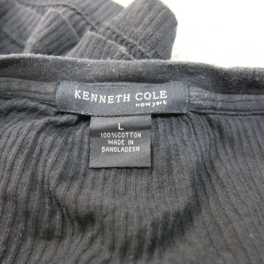 Kenneth Cole Shirt Mens Large Black Crew Neck Sho… - image 5