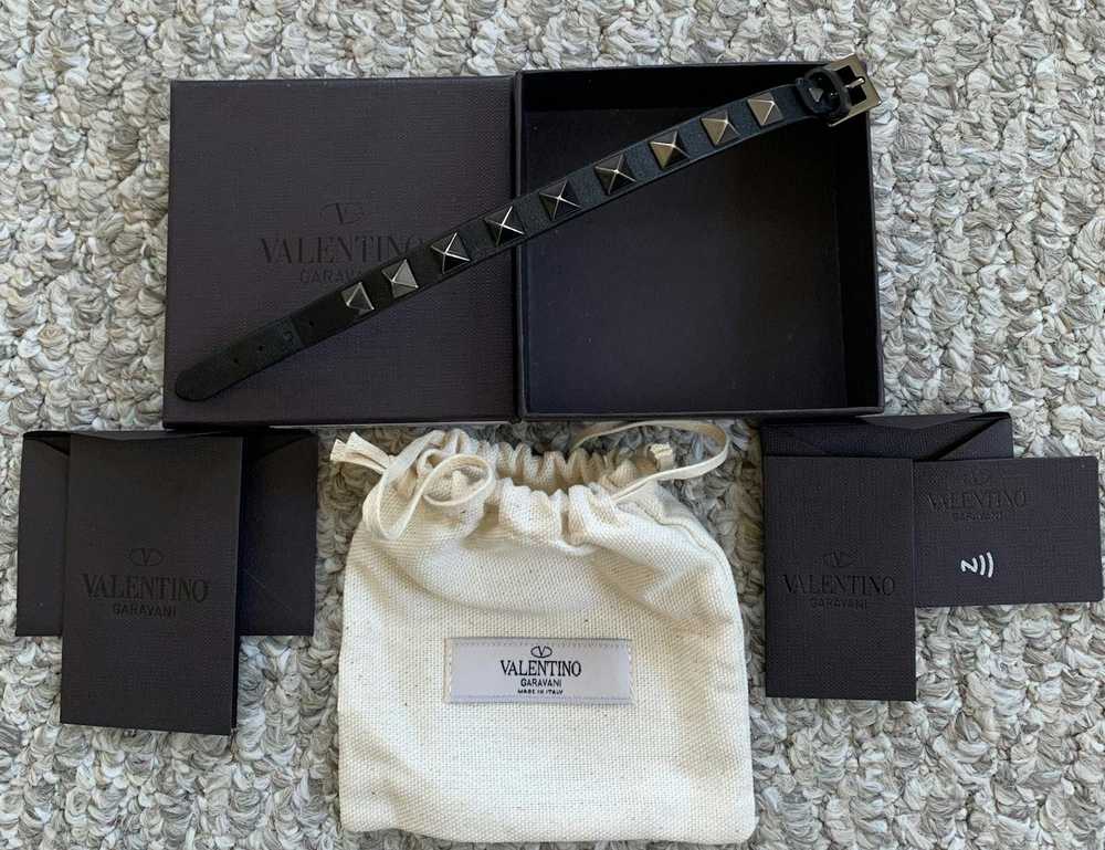 Valentino Valentino Studded Leather Bracelet + Ac… - image 1