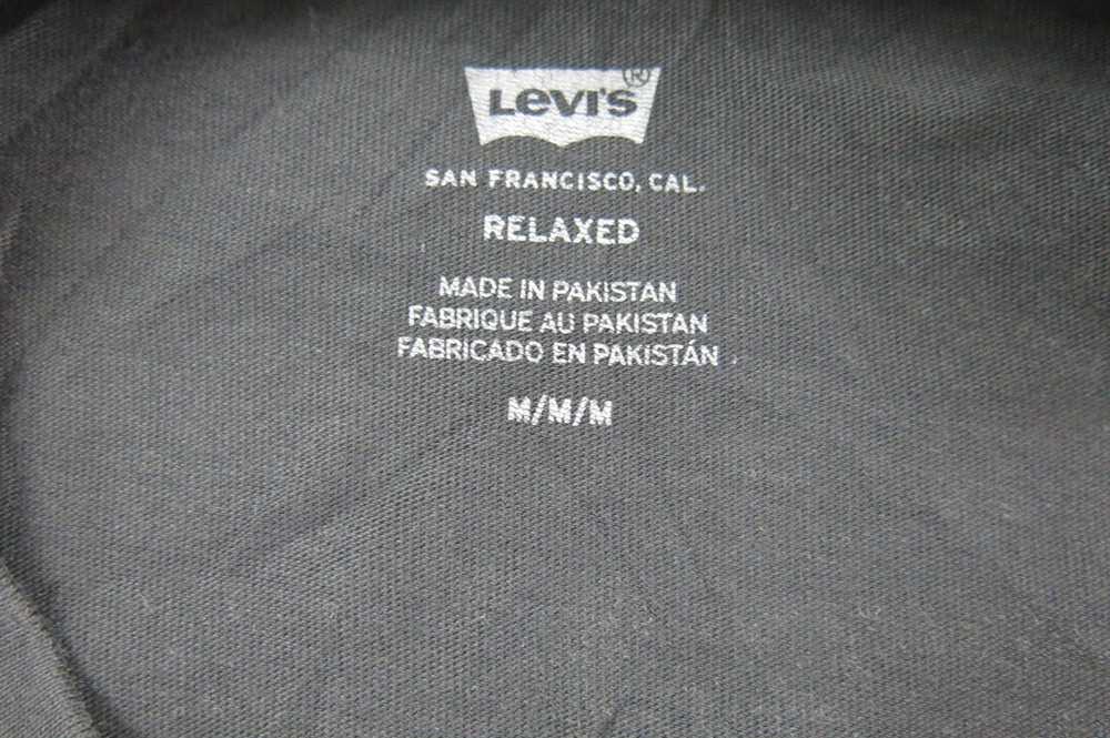 Levis 501 Shirt Mens Medium Black Short Sleeve Cr… - image 6