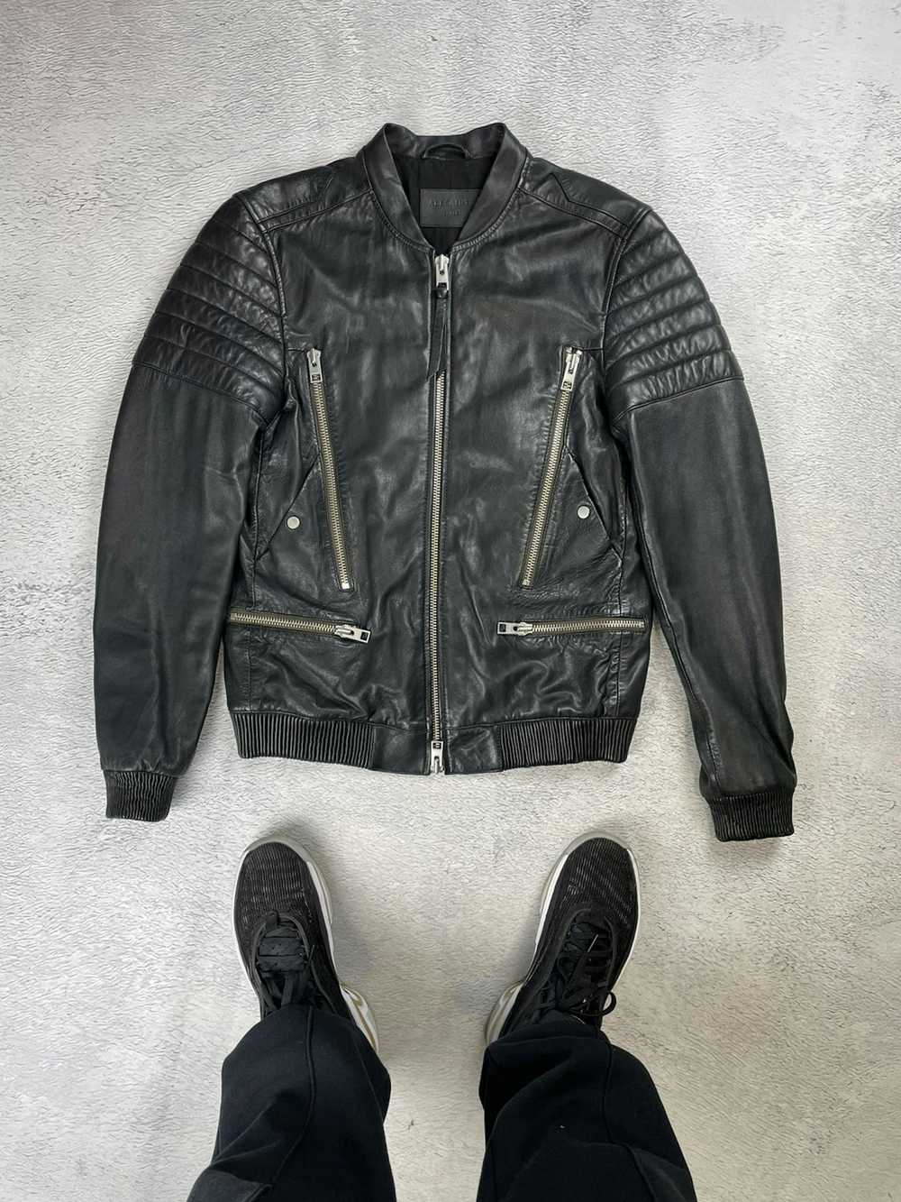 Allsaints Black Sheep Leather Jacket Allsaints Sh Gem