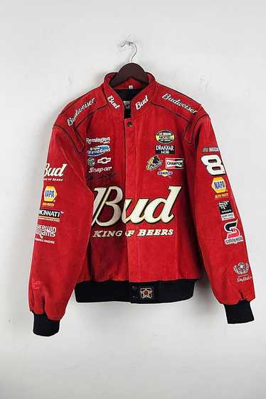 Vintage 2004 Budweiser Nascar Leather Suede Racing