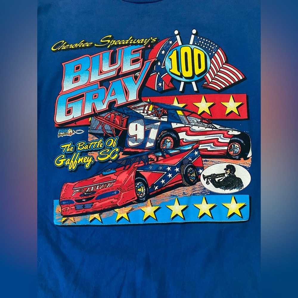 Cherokee Speedway Blue Gray T-shirt - image 5