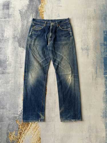 Vintage DEVILOCK Made in Japan Ripped Buckle Back Denim