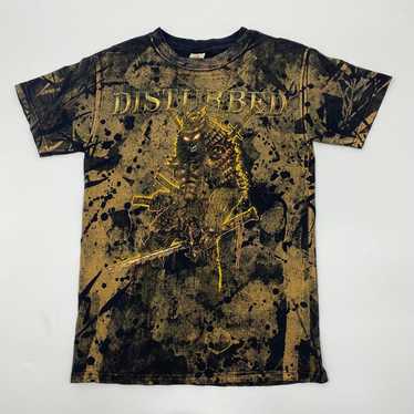 Disturbed All Over Print Acid Wash Samurai T-Shirt