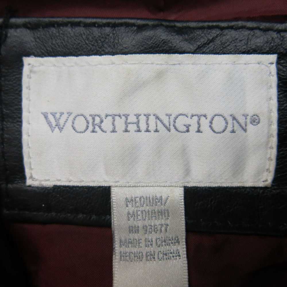 Worthington Women Genuine Leather Jacket Full Zip… - image 3