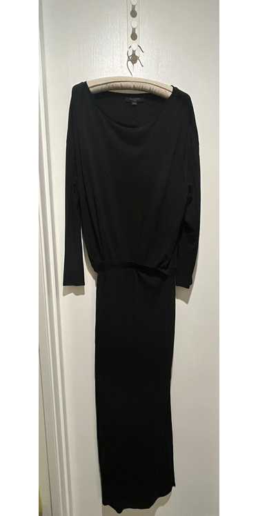 Allsaints Black Maxi Dress with a side slit.