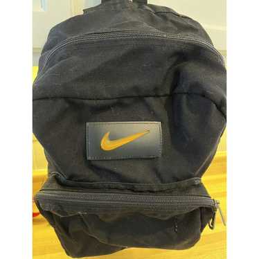 Nike Vintage Black Nike Backpack Brown Faux Leath… - image 1