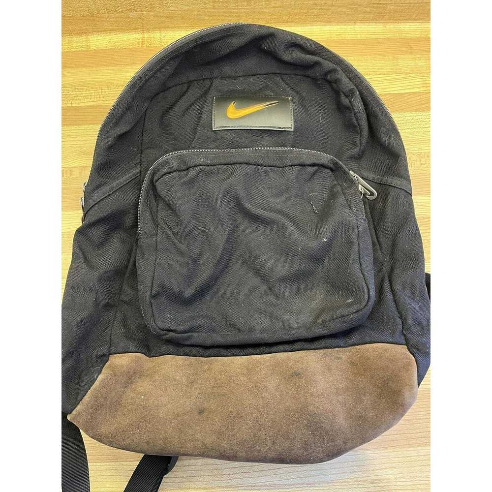 Nike Vintage Black Nike Backpack Brown Faux Leath… - image 2