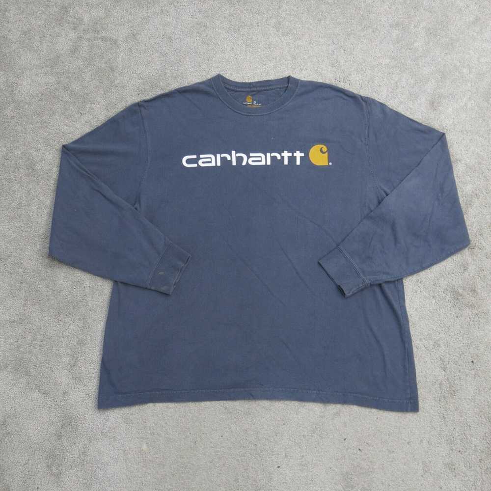 Carhartt Shirt Mens XL Blue Long Sleeve Tee Crew … - image 1