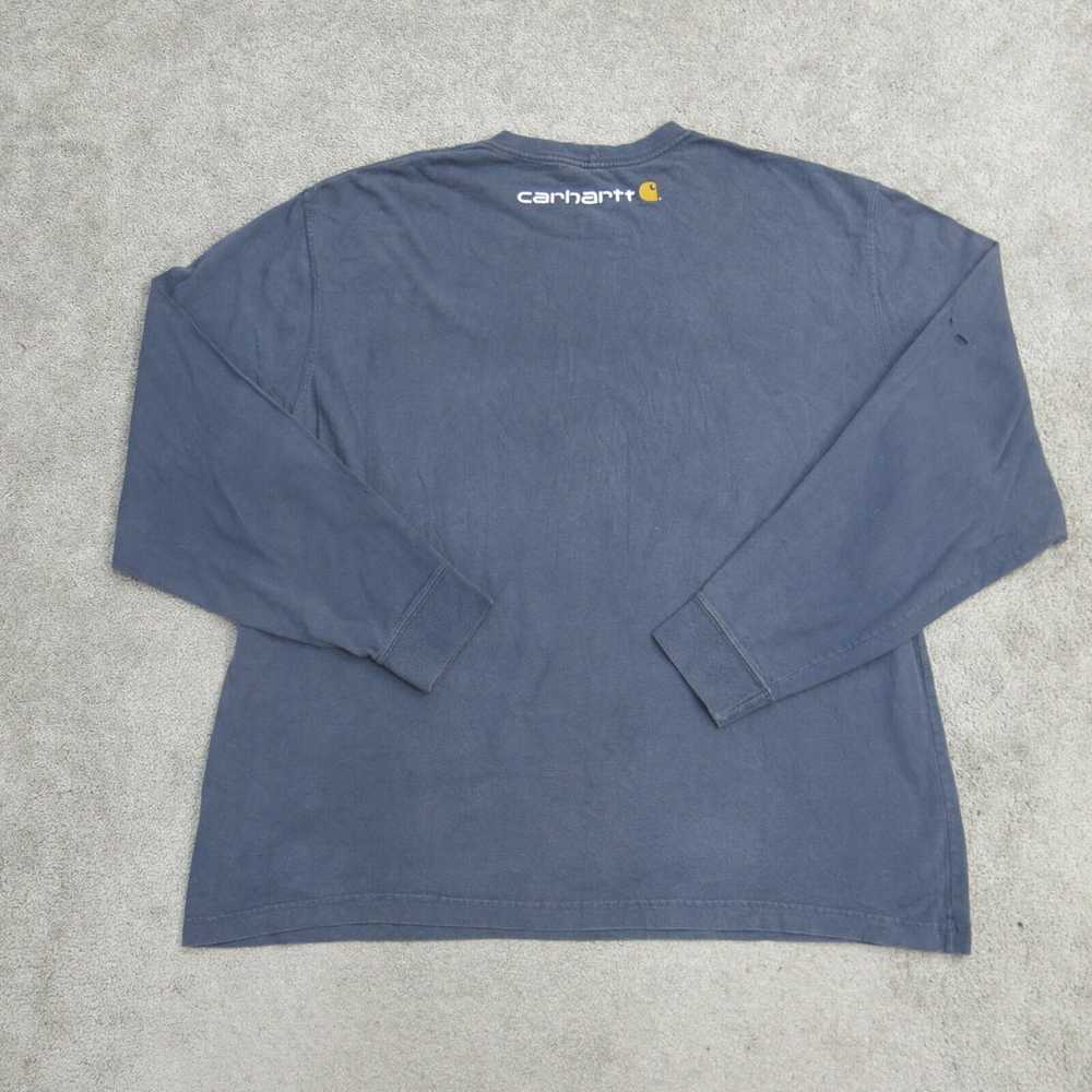 Carhartt Shirt Mens XL Blue Long Sleeve Tee Crew … - image 2