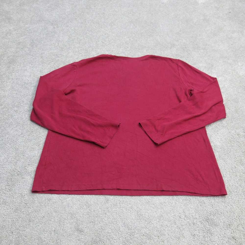 L L Bean Shirt Womens Large Red Long Sleeve Crew … - image 2