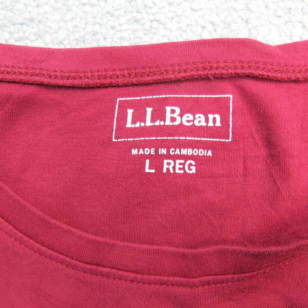 L L Bean Shirt Womens Large Red Long Sleeve Crew … - image 6